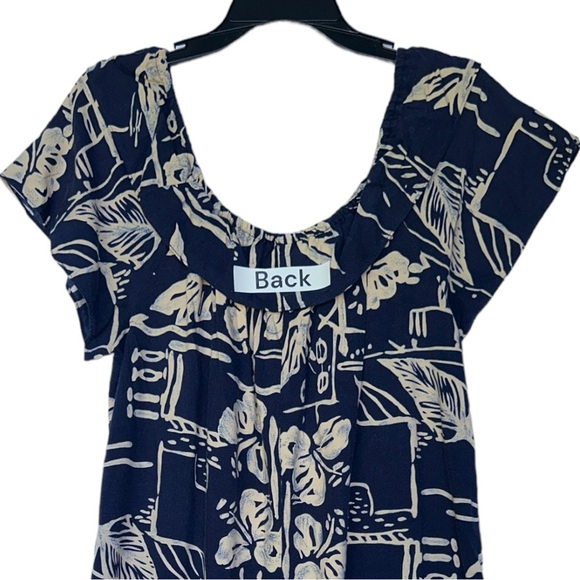 Hilo Hattie Navy and White Midi Dress - Picture 4 of 9